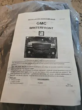 15179678 Gmc New 2004 Winterfront Grille Cover For Diesel Oem 15179678 Gmc New 2004 Winterfront Grille Cover For Diesel Oem