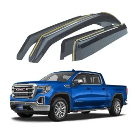 Gy003415lpv Gmc Goodyear Sun Rain Visors Wind Guards For 2019-2024 Sierra 1500 Crew Cab