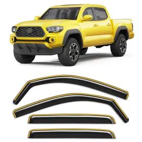 7-q05 Goholy In-channel Window Rain Guard 2016-2023 Toyota Tacoma Double Cab Black 7-q05 Goholy In-channel Window Rain Guard 2016-2023 Toyota Tacoma Double Cab Black