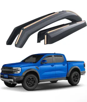 Goodyear 840233257372 Shatterproof In-channel Window Deflectors For Ford Ranger 2024-2025 Supercr 4p