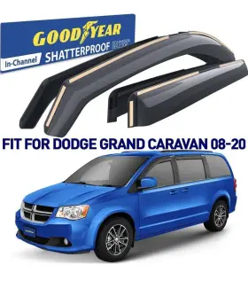 Gy003245lp Goodyear Rain Guards Vent Visors Shade For 2008-2020 Dodge Grand Caravan Shatterproof
