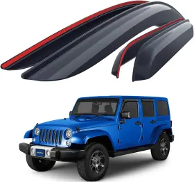 Gy003271 Goodyear Shatterproof Window Deflectors For Jeep Wrangler Jk 07-18 4pc