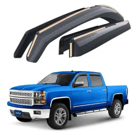 Gy003402lpf Goodyear In-channel Window Deflectors For Trucks Chevrolet Chevy Silverado