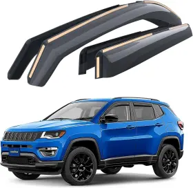 Gy003470 Goodyear Shatterproof In-channel Window Deflectors For Jeep Compass 2017-2025