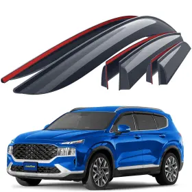 Goodyear Gy008792 Window Deflectors For Hyundai Santa Fe 19-23 6pcs Rain Guards Visor