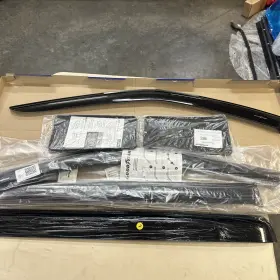 Gy008855 Goodyear Shatterproof Window Deflectors For Toyota Tundra 2022-2025 Crewmax Tape