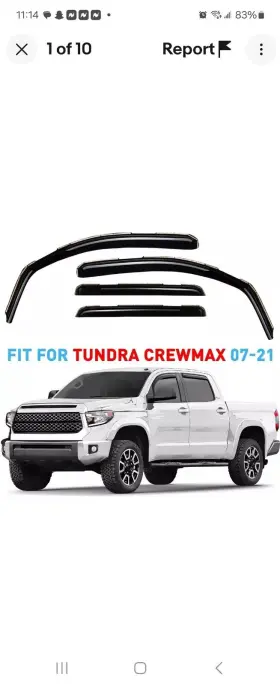 Gw0092 Grandwheel Rain Guards Vent Visors Shade For 2007-2021 Toyota Tundra Crewmax
