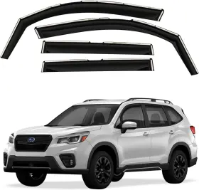 Gw0158 Grandwheel Smoke Tinted In-channel Side Window Vent Visor Deflectors