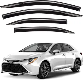 Gw0300 Grandwheel 4pc Tape-on Side Window Visor Deflectors For 19-25 Toyota Corolla Sedan