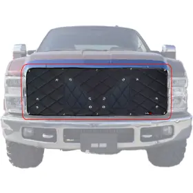 Qwf-902-14-as Grilleadz Winter Grille Cover Fits Ford Super Duty 2008-2010 F250/350/450/550