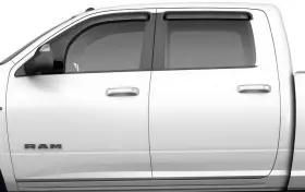 82181s Gt Styling Gts Retro Smoke Bubble Rain Guards Vent Visors Shade For 09-25 Ram Classic Crew