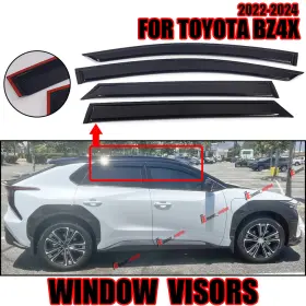 Ixuan-bz4x-2024-window-black H Hengyi Soul Fits 2022-2024 Toyota Bz4x All Black Window Visor Guard Vent Deflector Tape-on Ixuan-bz4x-2024-window-black H Hengyi Soul Fits 2022-2024 Toyota Bz4x All Black Window Visor Guard Vent Deflector Tape-on