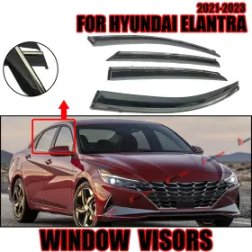 Ixuan-elantra-2023-chrome H Hengyi Soul For 2021-2023 Hyundai Elantra Black With Chrome Window Visor Rain Guard Deflector Ixuan-elantra-2023-chrome H Hengyi Soul For 2021-2023 Hyundai Elantra Black With Chrome Window Visor Rain Guard Deflector