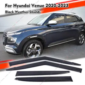 Ztt-venue-2023-gb H Hengyi Soul For 20-24 Hyundai Venue Smoke Tint Window Visor Sun Wind Rain Guard Deflector
