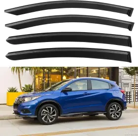 Hohrvvs16 H&r Smoke Tinted Window Visors Deflectors Rain Guards For Honda Hr-v Hrv 2016-2022