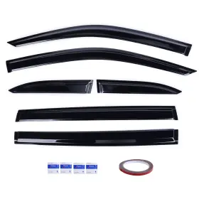 Hang-autopart 840233240978 6x Window Visor Vent Shade Rain Guards Deflector For 2014-2019 Toyota Highlander