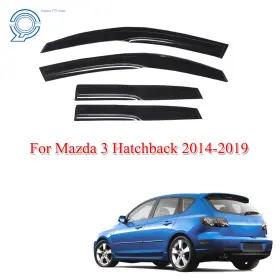 Hp47388 Happy19star Fit For Mazda 3 Hatchback 2004-2009 Window Visor Deflector Rain Guards Tape-on Hp47388 Happy19star Fit For Mazda 3 Hatchback 2004-2009 Window Visor Deflector Rain Guards Tape-on