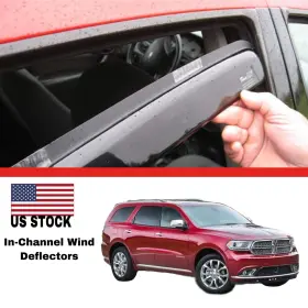 13426 Heko Dodge Durango 2011-202 In Channel Wind Deflectors Sun Visors 4pcs Rain Guards