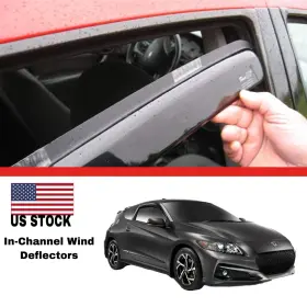 17158 Heko Wind Deflectors In Channel For Honda Cr-z 2011-2016 2-pcs Sun Visors Rain Guard