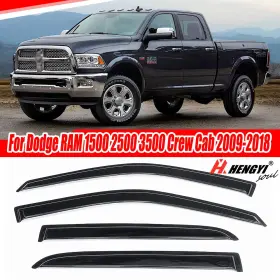 Hy002832 Hhengyisoul For Dodge Ram 1500 Crew Cab 2009-2018 Window Sun Visor Vent Deflector Rain Guard