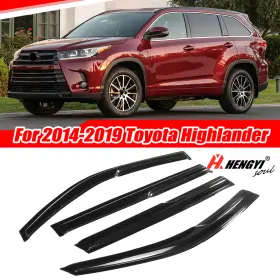 Hy003150 Hhengyisoul For 2014-2019 Toyota Highlander Weather Shield Vent Deflector Window Visor Guard