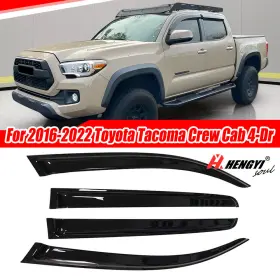 Hy005928 Hhengyisoul For 16-22 Toyota Tacoma Crew Cab 4-door Window Visor Wind Deflector Rain Guard Hy005928 Hhengyisoul For 16-22 Toyota Tacoma Crew Cab 4-door Window Visor Wind Deflector Rain Guard