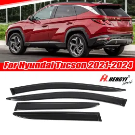 Hy007067 Hhengyisoul For Hyundai Tucson 2021-2024 Black Weather Shield Side Vent Deflector Rain Guard