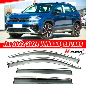 Hy007668 Hhengyisoul Smoke Tinted Window Visor Wind Shield Deflector Rain Guard For 2022-2024 Vw Taos