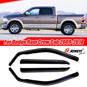 Hy009534 Hhengyisoul In-channel For Dodge Ram 1500 2009-2018 Window Visors Vent Deflector Rain Guards