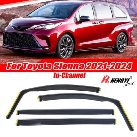 Hy010389 Hhengyisoul In-channel Rain Guard Window Deflector Vent Visor For Toyota Sienna 2021-2024 23