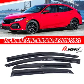 Hy010976 Hhengyisoul For Honda Civic Hatchback 2016-2021 Window Visor Wind Rain Guard Jdm Mugen Style