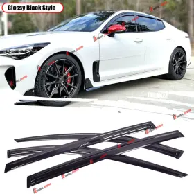 Ixuan-stinger-2023-side-smoke Hhengyisoul For 2018-2023 Kia Stinger Smoked Window Sun Vent Visor Rain Guards 4pcs