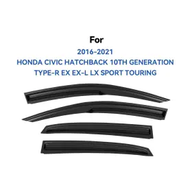 200592 Honda Rain Guards Vent Visors Shade For 2017-2021 Civic Hatchback