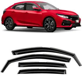 200862 Honda Rain Guards Vent Visors Shade For 2016-2021 Civic Hatchback 3m Jdm