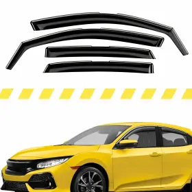 Ag0942 Honda Sun Rain Visors Wind Guards For 2016-2021 Civic Hatchback