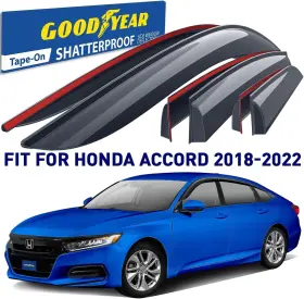 Gy007945 Honda Rain Guards Vent Visors Shade For 2018-2022 Accord Shatterproof