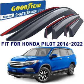 Gy008679 Honda Rain Guards Vent Visors Shade For 2016-2022 Pilot Shatterproof