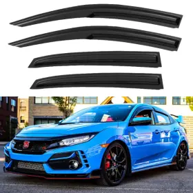 Yd-303-p Honda Window Rain Guard Visors 2016-2021 Civic Hatchback Not Sedan