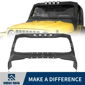 Hooke Road Bxg.1027 Windshield Frame Cowl Cover Amor Set For 1997-2006 Jeep Wrangler Tj