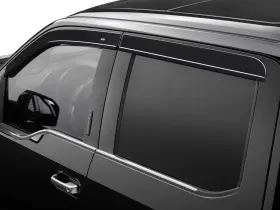 2854011 Husky For Ford F-150 09-14 Window Deflectors Tape-on Low Profile Ventvisor Smoke Front