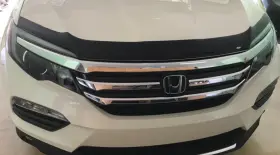 2842130 Husky Liners Smk Aeroskin Hood Protector Bug Shield Deflector For 2016-2022 Honda Pilot