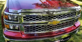 2892062 Husky Liners Chrome Aeroskin Hood Protector Bug Shield Deflector For 2014-2015 Silverado 1500