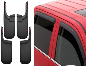 Huskyliner/avs 58466 Husky Liners Mud Guard And Side Window Deflector For 17-21 F-250 Super Duty
