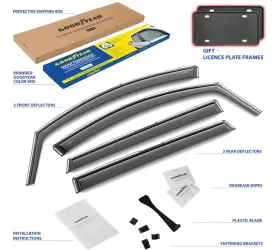 Gy003458lp Hyundai Rain Guards Vent Visors Shade For 19-23 Santa Fe Shatterproof