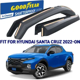 Gy008454 Hyundai Side Window Deflectors Rain Guards For 2022-2025 Santa Cruz Shatterproof