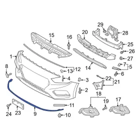 86591j0000 Hyundai Oe For Accent 2018-2022 Front Stone Deflector 86591j0000 Hyundai Oe For Accent 2018-2022 Front Stone Deflector