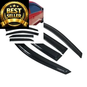 Ikon Motorsports Wd-tcl09 Window Visors Compatible With 2009-2013 Toyota Slim Style Smoke/tinted