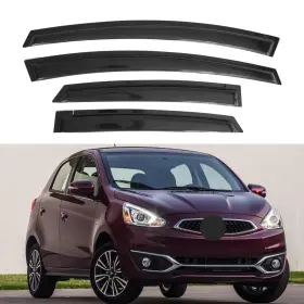 Immortal Group 812009 Ig Window Visor For Mitsubishi Mirage 2014-2020 Hatchback Black