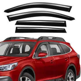 Isinlasso So-aamaai00282 Tape-on Rain Guards Compatible With Subaru Outback 2020 2021 Black