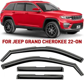 200866 Jeep Rain Guards Vent Visors Shade For 2022-2025 Grand Cherokee